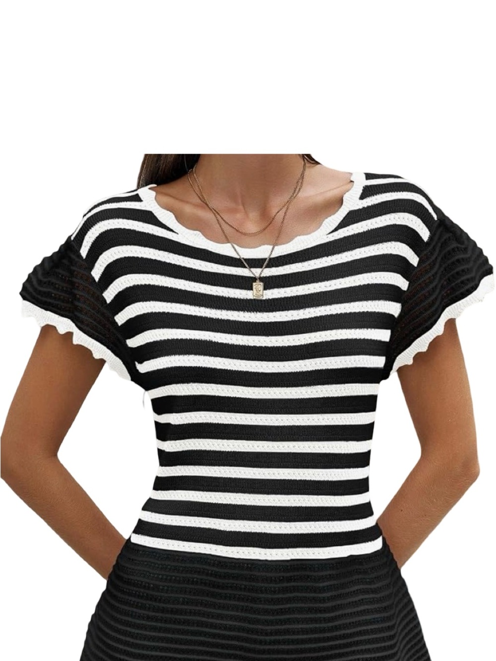 NWT Saodimallsu Ruffle sleeve
Sweater, Crew Neck
Babydoll Pullover
